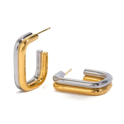 Bi-metal fusion Earring