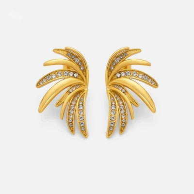 Golden Plume Earring